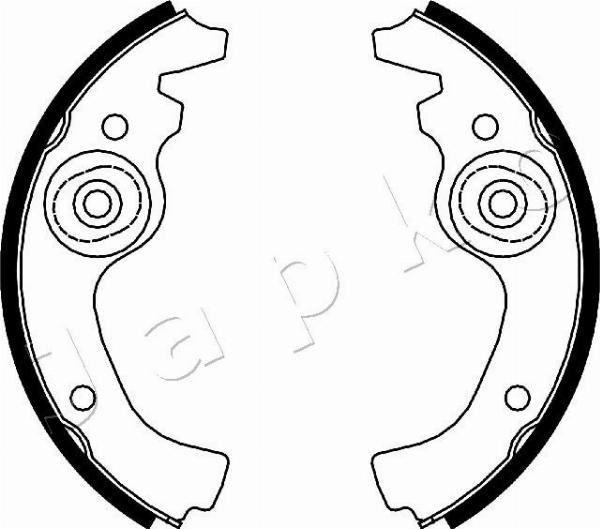 Japko 550234 - Комплект гальм, барабанний механізм autozip.com.ua