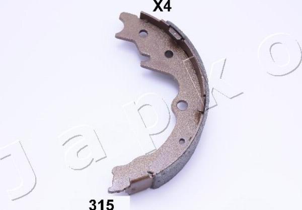 Japko 55315 - Комплект гальм, ручник, парковка autozip.com.ua