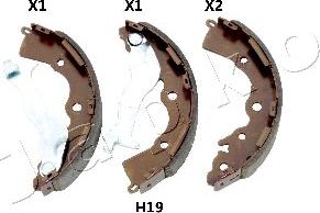 Japko 55H19 - Комплект гальм, барабанний механізм autozip.com.ua
