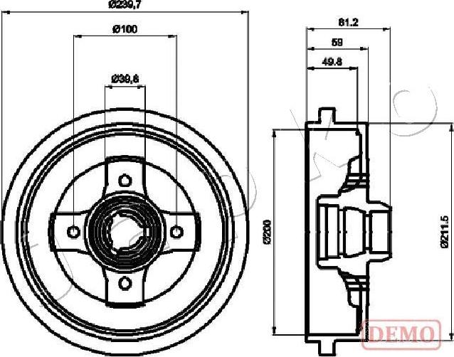 Japko 560909C - Гальмівний барабан autozip.com.ua