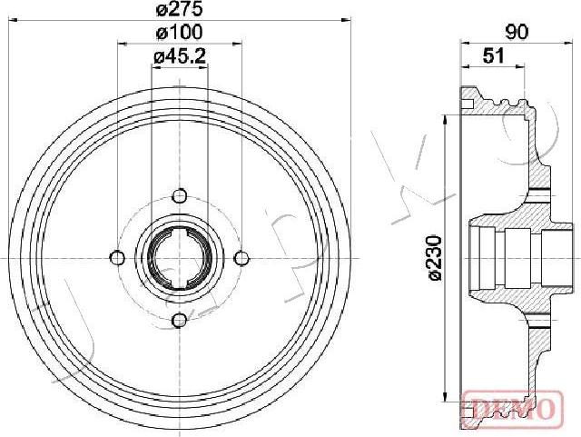 Japko 560908C - Гальмівний барабан autozip.com.ua