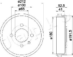 Japko 560912 - Гальмівний барабан autozip.com.ua