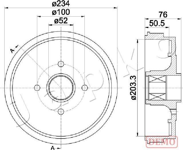 Japko 560409C - Гальмівний барабан autozip.com.ua