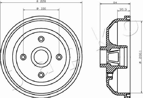 Japko 560406 - Гальмівний барабан autozip.com.ua
