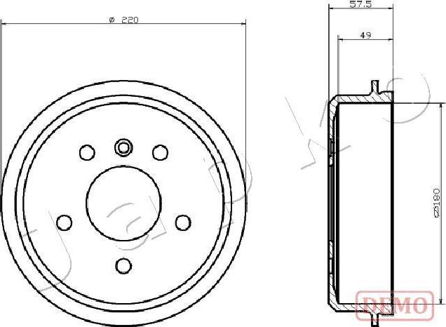 Japko 560500C - Гальмівний барабан autozip.com.ua