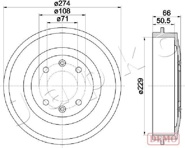 Japko 560600C - Гальмівний барабан autozip.com.ua