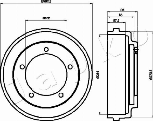 Japko 560316 - Гальмівний барабан autozip.com.ua