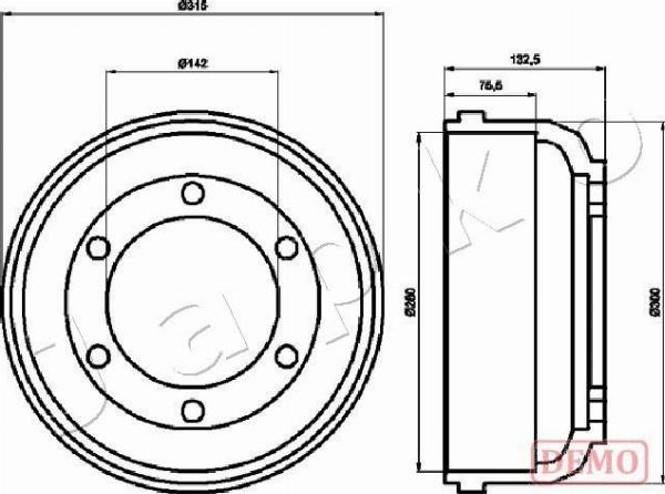 Japko 560317C - Гальмівний барабан autozip.com.ua