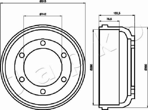 Japko 560317 - Гальмівний барабан autozip.com.ua