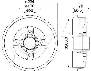 Japko 560704 - Гальмівний барабан autozip.com.ua