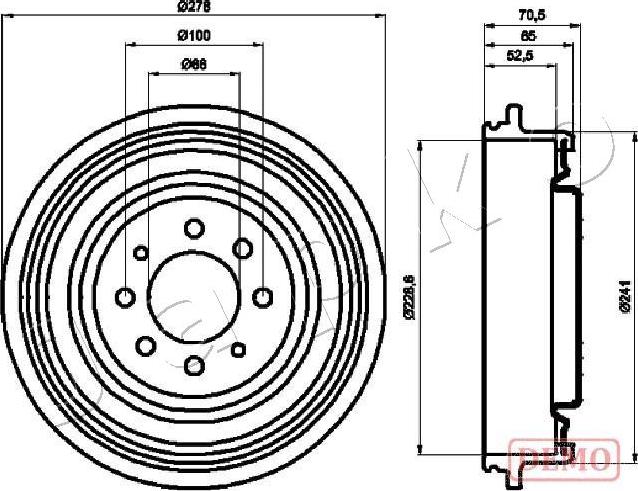 Japko 560703C - Гальмівний барабан autozip.com.ua