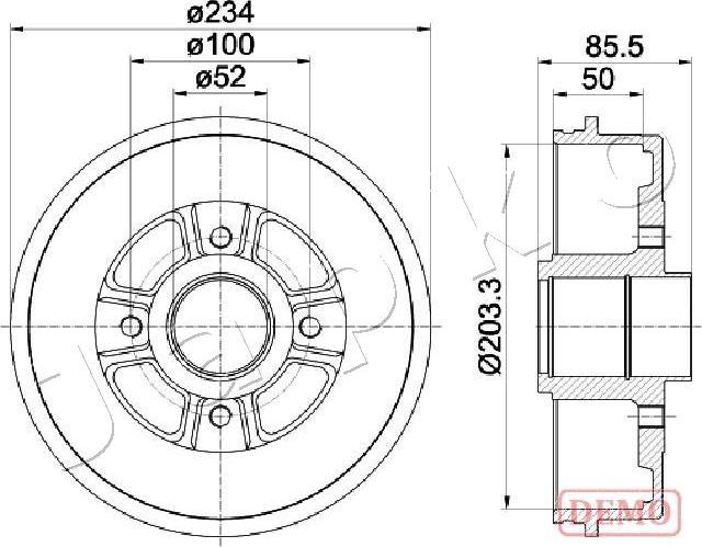 Japko 560702C - Гальмівний барабан autozip.com.ua