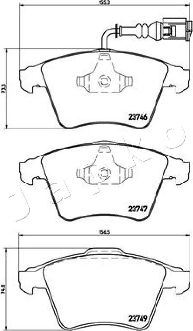 Japko 500947 - Гальмівні колодки, дискові гальма autozip.com.ua