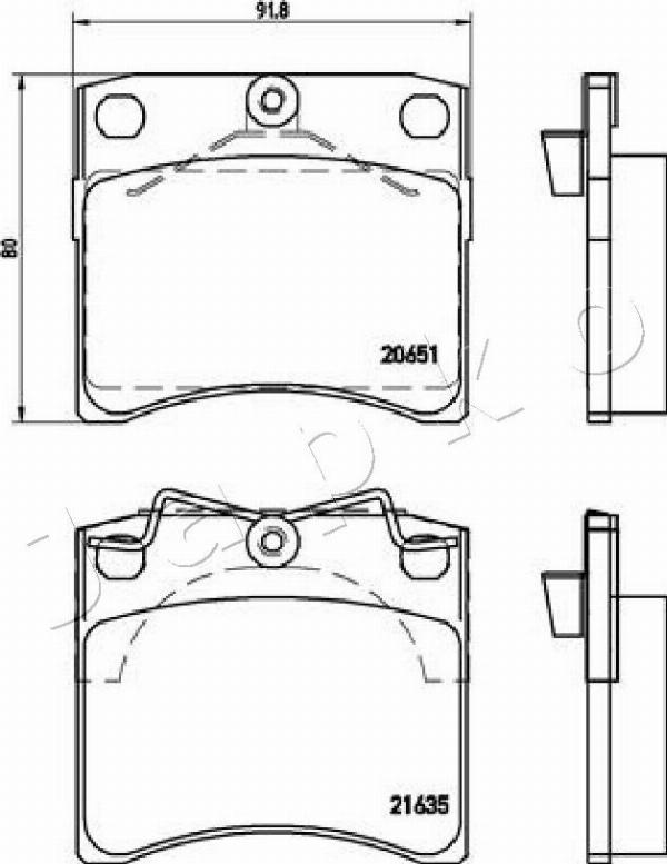 Japko 500950 - Гальмівні колодки, дискові гальма autozip.com.ua