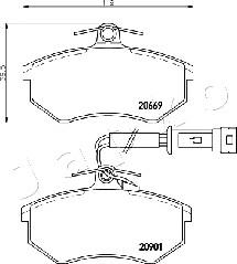 Japko 500903 - Гальмівні колодки, дискові гальма autozip.com.ua