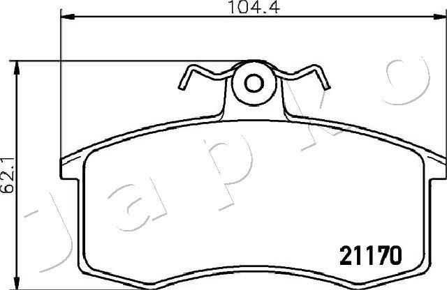 Japko 50045 - Гальмівні колодки, дискові гальма autozip.com.ua