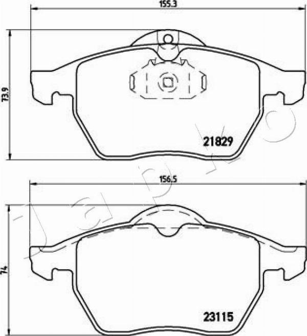 Japko 500404 - Гальмівні колодки, дискові гальма autozip.com.ua