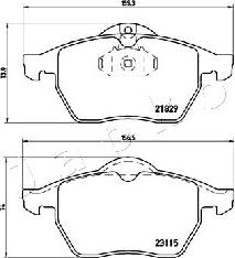 Japko 500404 - Гальмівні колодки, дискові гальма autozip.com.ua