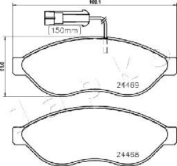 Japko 500655 - Гальмівні колодки, дискові гальма autozip.com.ua