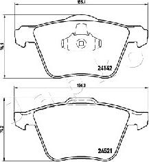 Japko 500349 - Гальмівні колодки, дискові гальма autozip.com.ua