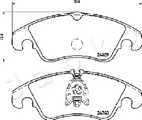 Japko 500309 - Гальмівні колодки, дискові гальма autozip.com.ua