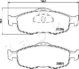 Japko 500317 - Гальмівні колодки, дискові гальма autozip.com.ua