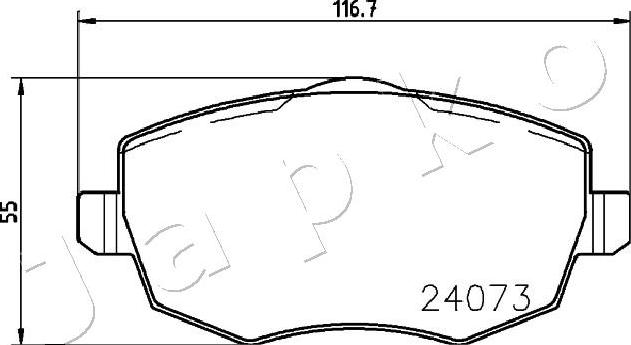 Japko 500241 - Гальмівні колодки, дискові гальма autozip.com.ua