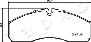 Japko 500233 - Гальмівні колодки, дискові гальма autozip.com.ua