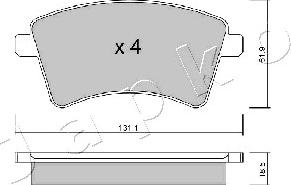 Japko 500720 - Гальмівні колодки, дискові гальма autozip.com.ua