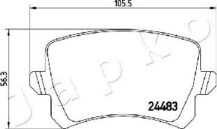 Japko 510904 - Гальмівні колодки, дискові гальма autozip.com.ua