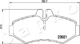 Japko 510513 - Гальмівні колодки, дискові гальма autozip.com.ua