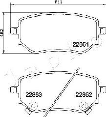 Japko 510532 - Гальмівні колодки, дискові гальма autozip.com.ua