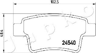 Japko 510603 - Гальмівні колодки, дискові гальма autozip.com.ua