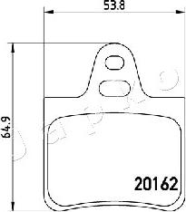 Japko 510612 - Гальмівні колодки, дискові гальма autozip.com.ua