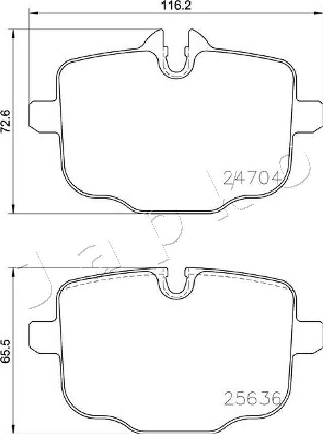 Japko 510114 - Гальмівні колодки, дискові гальма autozip.com.ua