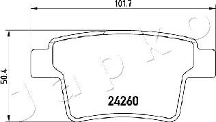 Japko 510306 - Гальмівні колодки, дискові гальма autozip.com.ua