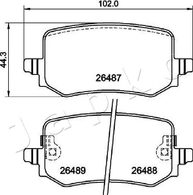 Japko 51H14 - Гальмівні колодки, дискові гальма autozip.com.ua