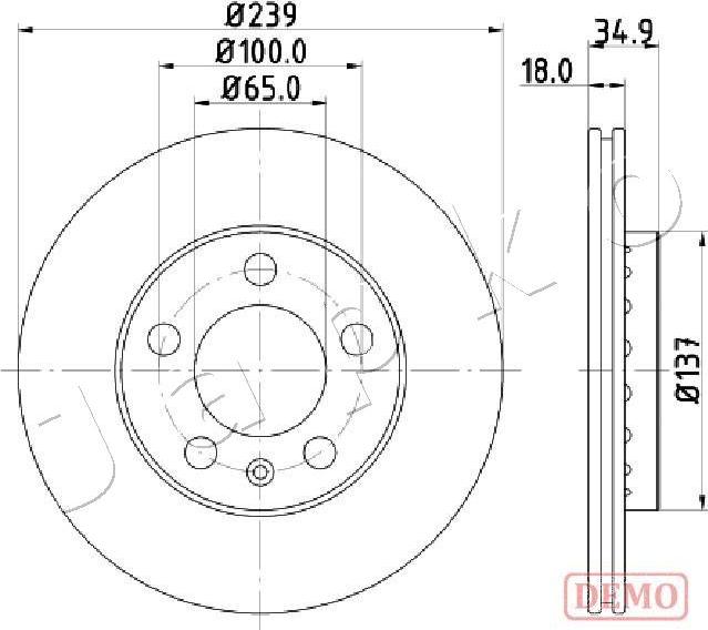 Japko 600945C - Гальмівний диск autozip.com.ua