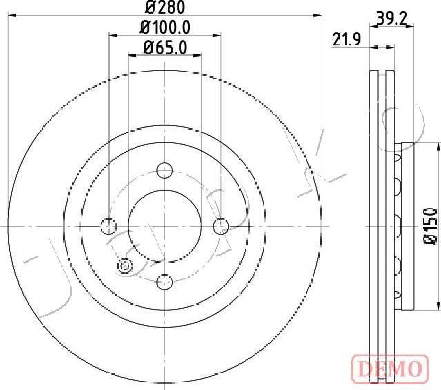 Japko 600940C - Гальмівний диск autozip.com.ua