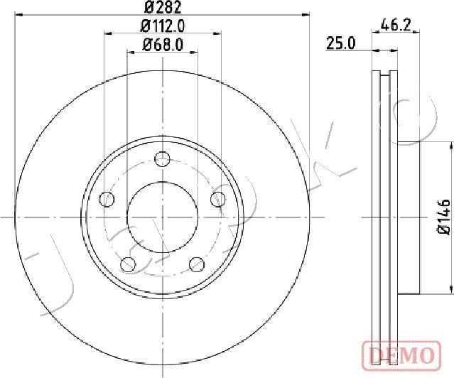 Japko 600955C - Гальмівний диск autozip.com.ua