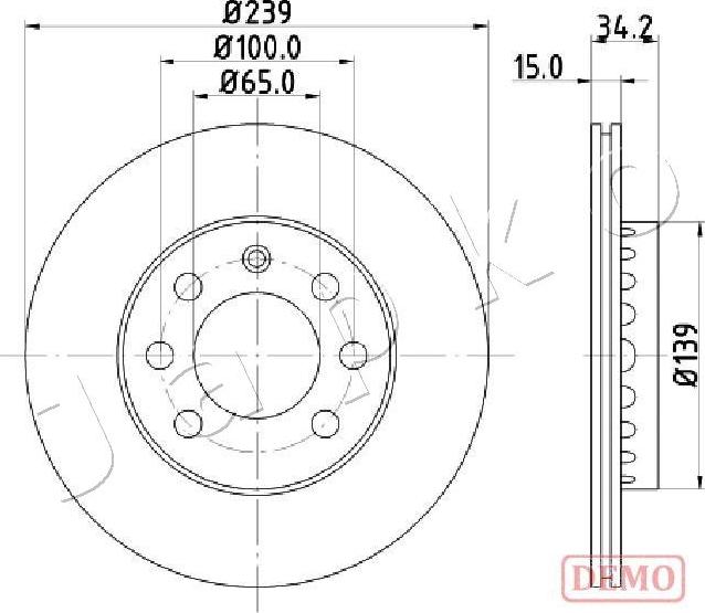 Japko 600904C - Гальмівний диск autozip.com.ua