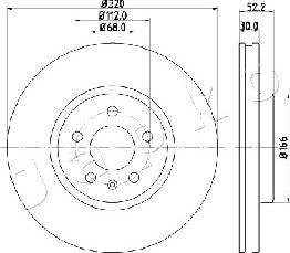 Japko 600917 - Гальмівний диск autozip.com.ua