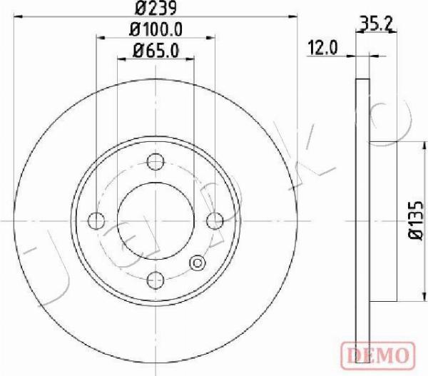 Japko 600938C - Гальмівний диск autozip.com.ua