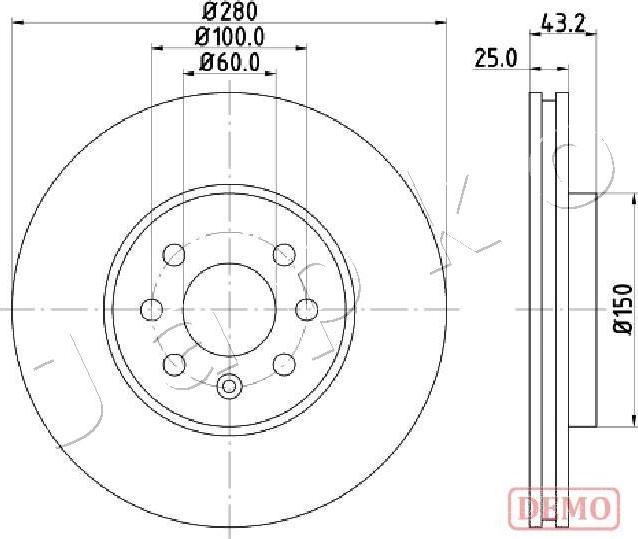 Japko 60042C - Гальмівний диск autozip.com.ua