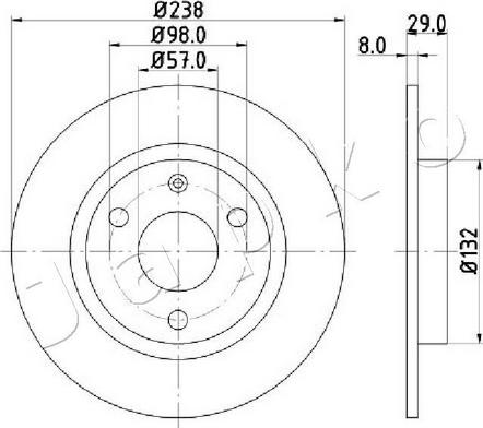 Japko 600639C - Гальмівний диск autozip.com.ua