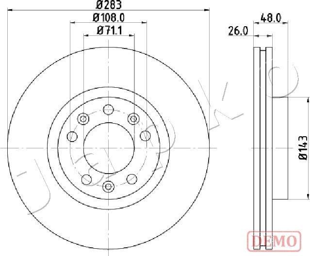 Japko 600633C - Гальмівний диск autozip.com.ua