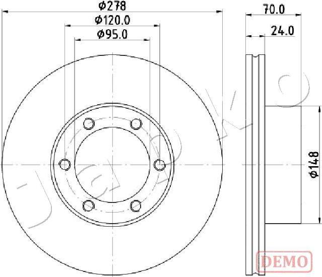 Japko 600715C - Гальмівний диск autozip.com.ua