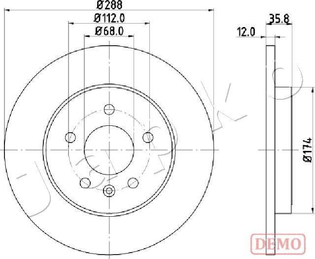 Japko 610908C - Гальмівний диск autozip.com.ua