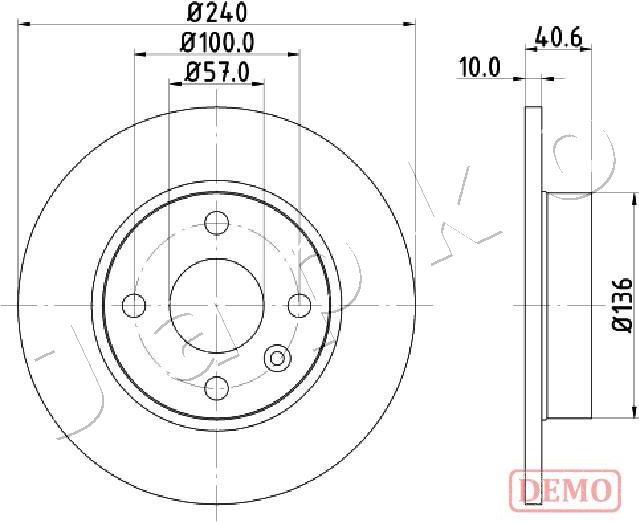 Japko 610405C - Гальмівний диск autozip.com.ua