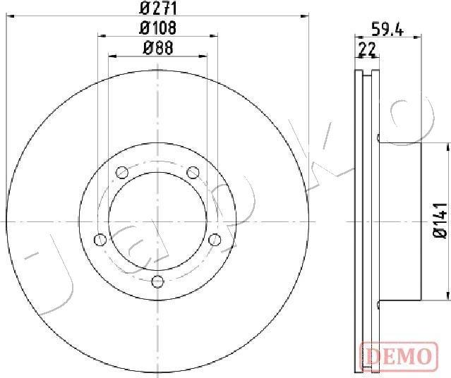 Japko 610401C - Гальмівний диск autozip.com.ua